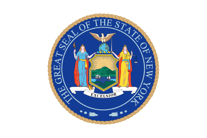 New York State Seal halfwheel