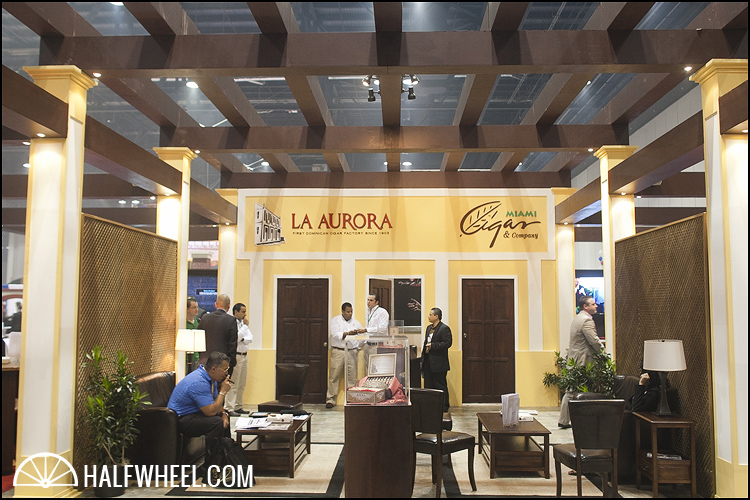 La Aurora and Miami Cigar Co Booth