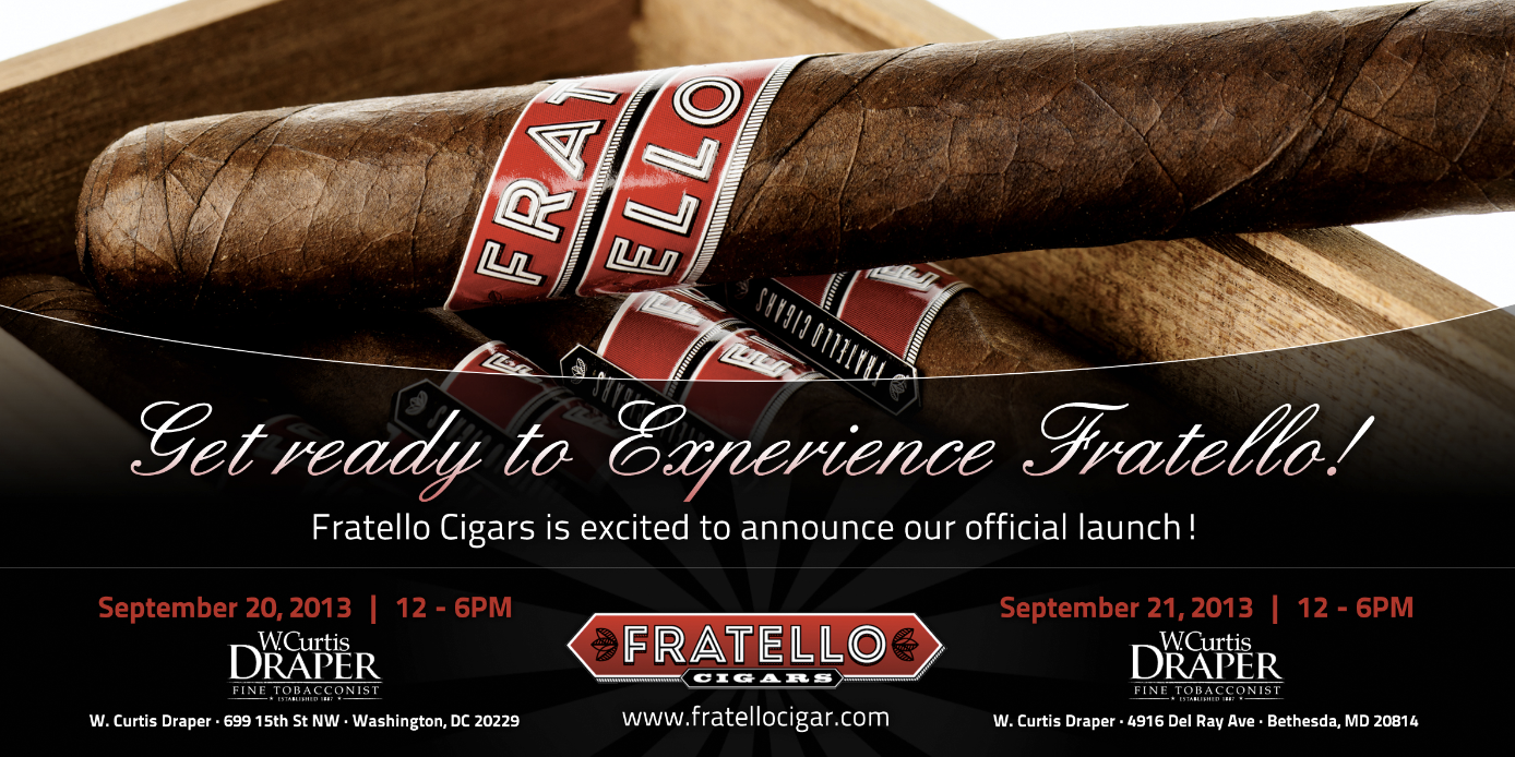 Fratello Drapers Launch Party flyer