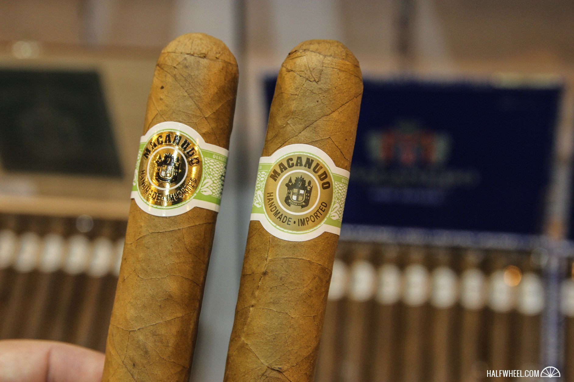 General Cigar Macanudo bands side-by-side
