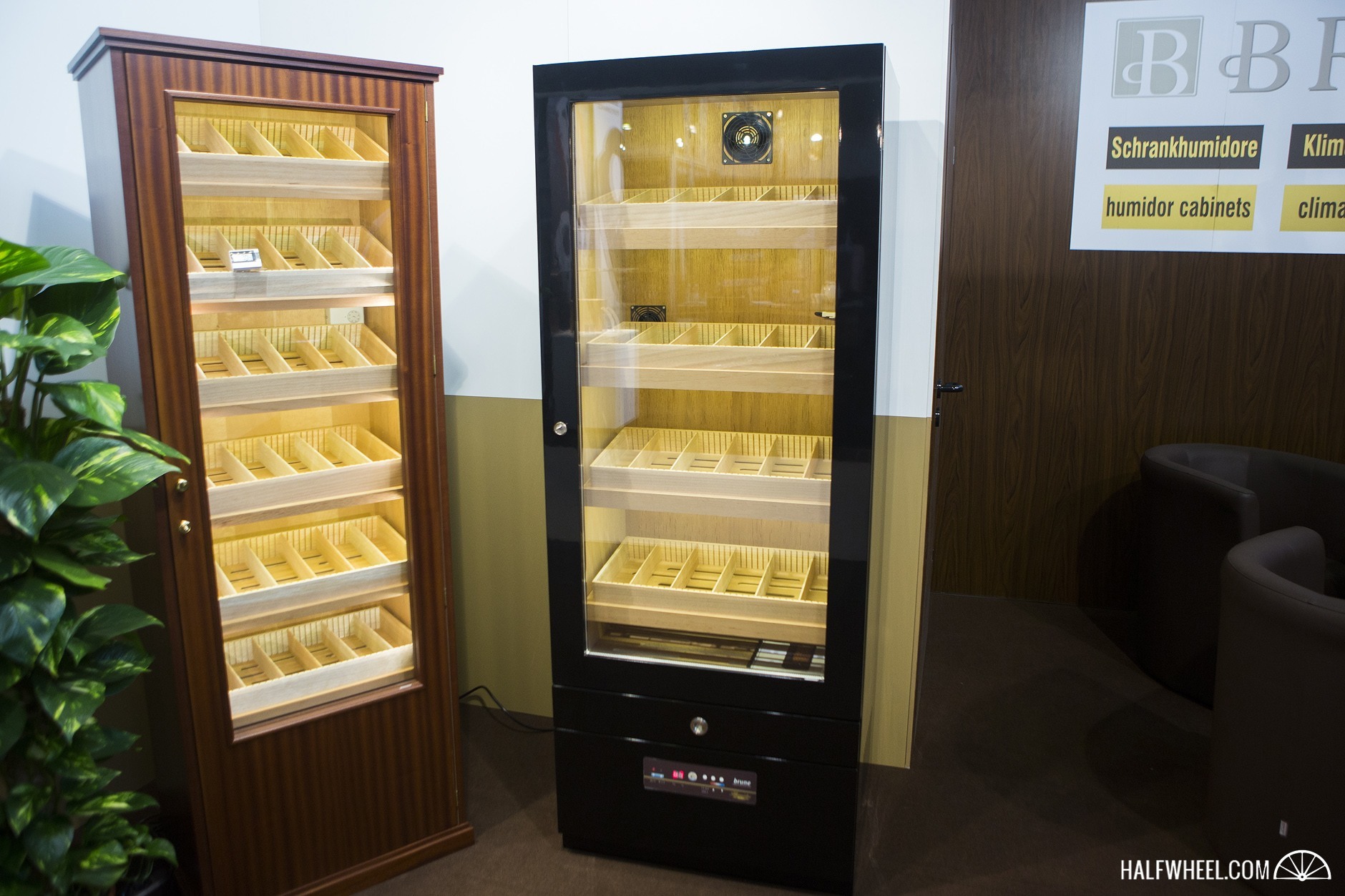 There are a lot more cabinet humidors on display at InterTabac than at IPCPR.