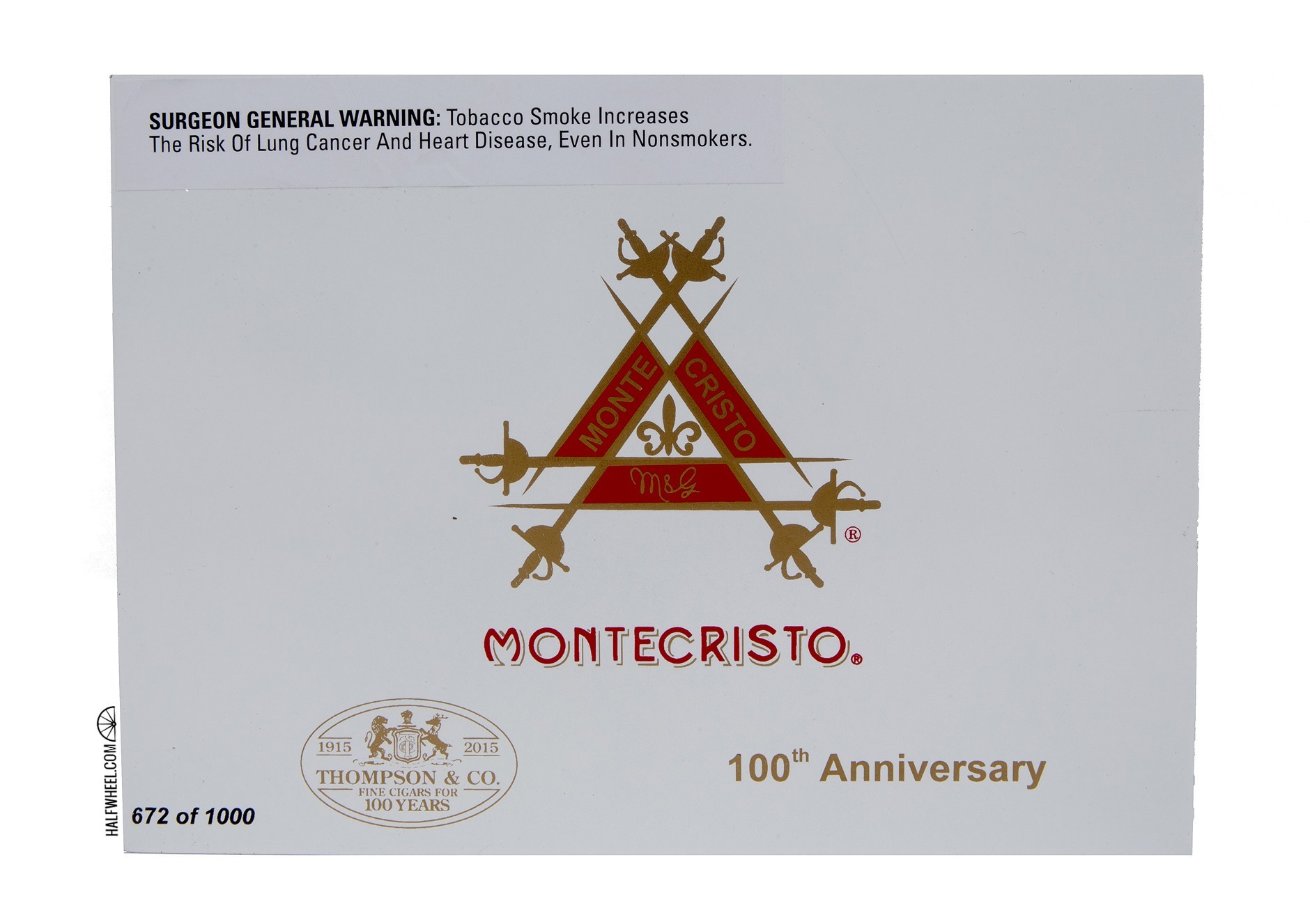 Montecristo Thompson 100th Anniversary Robusto Habano Box 1